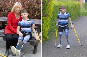 طفل مبتور الساقين يتسلق قمة بارتفاع 238 متراً