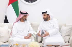 حمدان بن زايد يستقبل ولي عهد عجمان