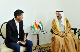 صقر غباش يبحث تعزيز العلاقات الثنائية مع رئيس مجلس الشيوخ البوليفي