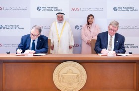 سلطان القاسمي يشهد توقيع مذكرة تفاهم بين الجامعة الأمريكية في الشارقة و نظيرتها بالقاهرة