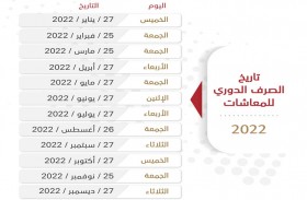  المعاشات تعلن عن مواعيد صرف المعاشات للعام 2022