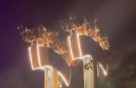 ذعر ورعب لـ30 دقيقة في لعبة الملاهي بكندا