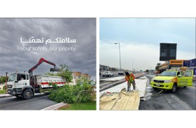 أكثر من 100 بلاغ طارئ تعاملت بلدية دبي معه نتيجة العاصفة المطرية أمس الأول