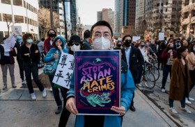 تظاهرات تندد بالعنصرية ضد الآسيويين في الولايات المتحدة 