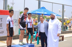 المستشار أحمد سودين  يتوج الفائزين في بطولة ألعاب التزلج المدولب المصرية بالقاهرة