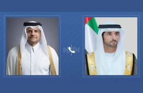حمدان بن محمد يتلقى اتصالاً هاتفياً من وزير الدولة لشؤون الدفاع في دولة قطر