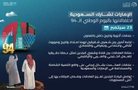 الإمارات تشارك السعودية احتفالاتها باليوم الوطني الـ 94
