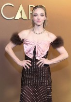 الممثلة الأمريكية أماندا سيفريد لدى حضورها حفل توزيع جوائز الحكام السادس عشر في أوفايشن هوليوود. ا ف ب