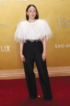 الممثلة الأسترالية ييرين ها لدى حضورها حفل توزيع جوائز الممثلين السنوي في لوس أنجلوس. ا ف ب 