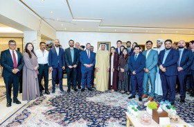 سعود بن صقر يستقبل المهنئين بشهر رمضان المبارك على مأدبة إفطار