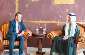 سعود بن صقر يستقبل سفير المملكة المتحدة