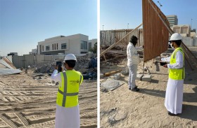 بلدية مدينة أبوظبي تنفذ حملة تفتيشية على الأسوار المؤقتة في المواقع الإنشائية