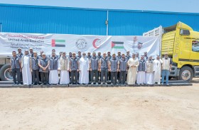 عملية «الفارس الشهم 3» تستقبل وفداً من هيئة الهلال الأحمر الإماراتي