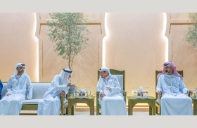 حاكم عجمان وولي عهده يستقبلان المهنئين بحلول شهر رمضان الكريم