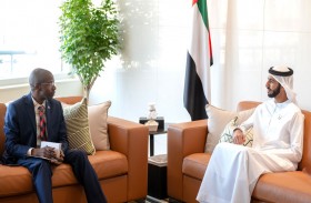 شخبوط بن نهيان يستقبل وزير البيئة والزراعة البوروندي