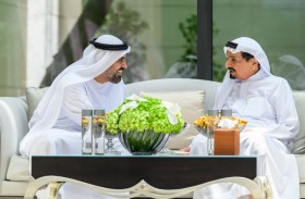 حاكم عجمان يطلق مشروع تطوير منطقة «مصفوت» ويستقبل ذياب بن محمد بن زايد للاطلاع على خطة التطوير