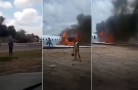 اشتعال طائرة وزير كونغولي ونجاته بأعجوبة