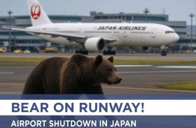 دب يتسبب في إغلاق مطار 