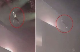 فنان يسقط من ارتفاع 20 متراً أمام الجمهور