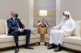 مكتوم بن محمد يستقبل وزير الاقتصاد والمالية الفرنسي