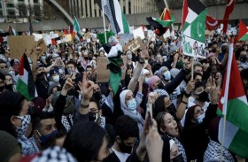 المئات يتظاهرون في مونتريال تضامناً مع الفلسطينيين