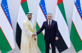 رئيس أوزبكستان يستقبل حمدان بن محمد .. ويبحثان تعزيز علاقات الشراكة والتعاون