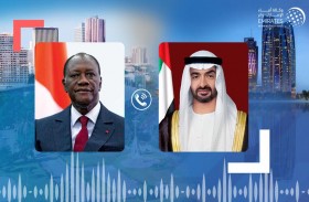محمد بن زايد يتلقى اتصالا هاتفيا من رئيس ساحل العاج أدان فيه اعتداءات الحوثي الإرهابية على منشآت مدنية في الإمارات