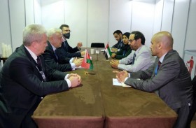 علي النعيمي يلتقي وفد برلمان بيلاروسيا المشارك في اجتماعات الاتحاد البرلماني الدولي في إندونيسيا