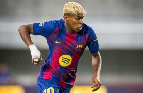 أول ظهور للامين يامال  بالرقم 10 في برشلونة