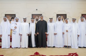 خالد بن محمد بن زايد يحضر حفل استقبال بمناسبة زفاف خالد أحمد رقيط السويدي