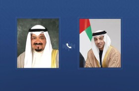 منصور بن زايد وأحمد عبدالله الصباح يؤكدان أهمية تعزيز التنسيق الخليجي المشترك للحفاظ على أمن المنطقة واستقرارها