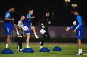 منتخبنا الوطني لكرة القدم يختتم تدريباته اليوم استعداداً لمواجهة اليمن