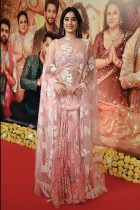 الممثلة الهندية جانفي كابور لدى حضورها حفل إطلاق فيلمها الكوميدي الجديد  Sunny Sanskari Ki Tulsi Kumari  في مومباي. ا ف ب