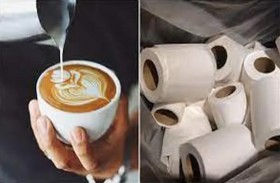 ورق تواليت من القهوة