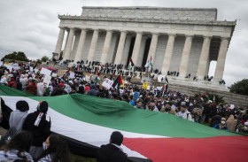 1000 شخص يشاركون في تجمع مؤيد للفلسطينيين بواشنطن 