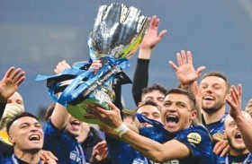 إنتر يحرز كأس السوبر بالرمق الأخير 