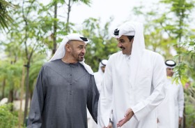 رئيس الدولة وأمير قطر يبحثان التطورات في المنطقة والاعتداءات الإيرانية الإرهابية 