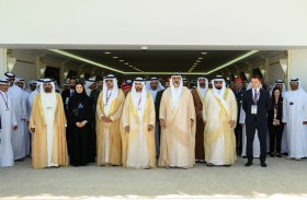 خالد بن محمد بن زايد وحمدان بن محمد يستقبلان الوفود المشاركة بمعرض دبي للطيران 2023 بحضور مكتوم بن محمد