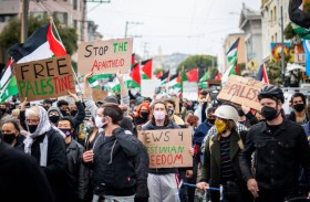  تظاهرة في سان فرانسيسكو تضامنا مع الفلسطينيين 