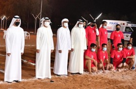 نائب قائد عام شرطة رأس الخيمة يشهد انطلاق مسابقة شد الحبل  ضمن الفعاليات والأنشطة الرياضية للمنطقة الأمنية 