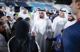 سيف بن زايد يلتقي فريقي بني ياس للجوجيتسو والكرة الطائرة
