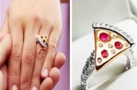 خاتم الخطوبة شريحة بيتزا