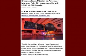 تقريران لجامعتي كولورادو وجامعة أريزونا يستعرضان المرحلة الأهم في مشروع الإمارات لاستكشاف المريخ