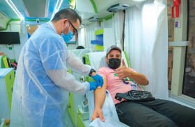 حملة للتبرع بالدم  في القرية العالمية بالتعاون مع هيئة الصحة بدبي 