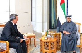 منصور بن زايد يستقبل نائب رئيس مجلس الوزراء وزير الخارجية التركمانستاني