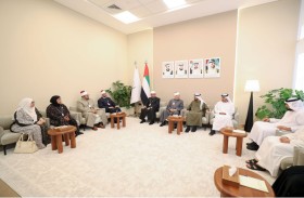 رئيس هيئة الشـؤون الإسـلامية والأوقـاف  والزكـاة يســتقبل علمــاء الأزهــر الشـريف