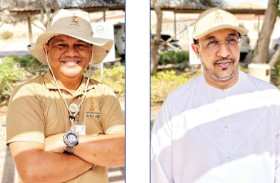 حديقة الحيوان بالعين توزع قبعات وقائية على موظفيها