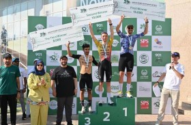 تكريم الفائزين بسباق الروح الإيجابية للدراجات الهوائية للمحترفين